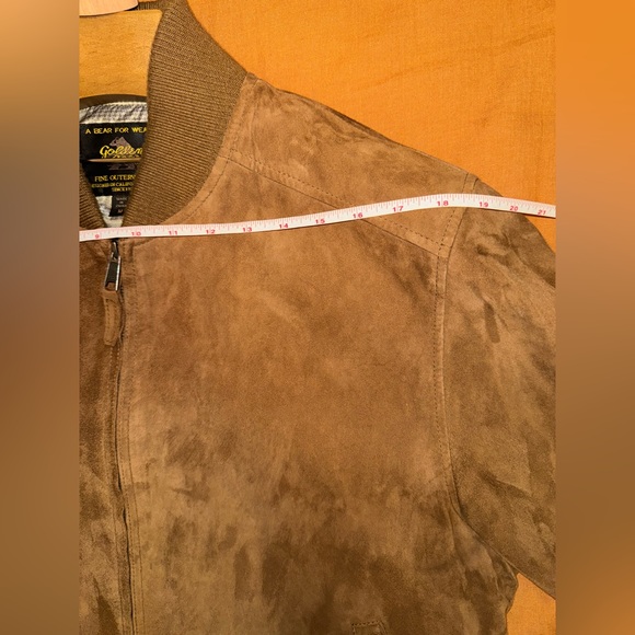Golden Bear Tobacco Goat Suede Bomber - Picture 9 of 12